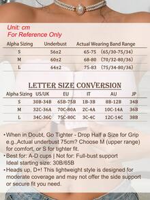 1件装前扣式粉色单肩扇形胸衣，配有加宽硅胶防滑带，舒适加厚衬垫，无痕无钢圈文胸，女士款 - 粉色 - 查看 2