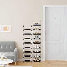 1pc Dust-Proof Storage Rack, Iron Art Shoe Cabinet, Multi-Layer Non-Woven Fabric, Entryway Home Simple Shoe Rack - Multicolor - View 12