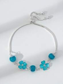 1条幸运四叶草可调节手链，森林风清新可爱猫眼石手链 - 均碼 - 查看 9