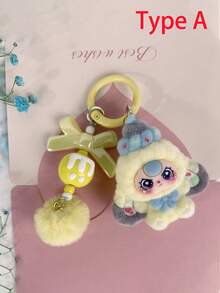 Cute Cartoon Animal Backpack Pendant - Flocked Resin DIY Phone Charm With Fluffy Ears And Vivid Face, Pink And Multi-Color Options, Durable Resin Material Suitable For Backpacks, Keys, Gifts For Women And Teens (Birthday, Valentine's Day) - Single Pendant Accessory, Backpack Decor, Playful Design, Charming Pendant, Decorative Keychain, Teen Accessory, Sentimental Gift, Kawaii Enthusiast, Bag Charm, Retractable Strap, Kawaii Fan - Multicolor - View 13