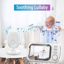 3.5 Inch Wireless Video Baby Monitor Color Night Vision Temperature Monitoring Two Way Audio Talk Baby Nanny Security Camera Night Vision Intercom - White - View 11
