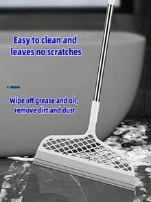 Multi-Functional Vertical Broom And Dustpan Three Pieces Set, Rotatable Non-Stick Hair Scraper Water Scraper Broom Dustpan Combination Set, Flexible Cleaning Combination, Suitable For Home Use - Suitable For Living Room, Bedroom, Bathroom, Kitchen, Courtyard And Other ScenesCan Be Used For Home Decoration, Car Decoration, Office Desk Decoration, Dining Table Decoration, Teacher's Day Gift, Birthday Gift - Multicolor - View 15