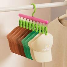 Fashion Anti-Slip Drying Rack With Clips, Multi-Functional Clothes Drying Rack For Socks, Underwear, Scarves Etc., Space-Saving Plastic Drying Rack