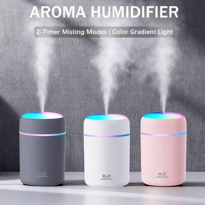 这款空气加湿器兼香薰机，可释放香氛（智能扩散并散发香味），改善室内或车内气味，产生水雾进行加湿，便携迷你，支持USB供电，配备7色变幻氛围灯，营造氛围。适用于汽车（兼容所有车型）、卧室、书桌和办公室。是圣诞节、万圣节和生日等节日的完美礼物。