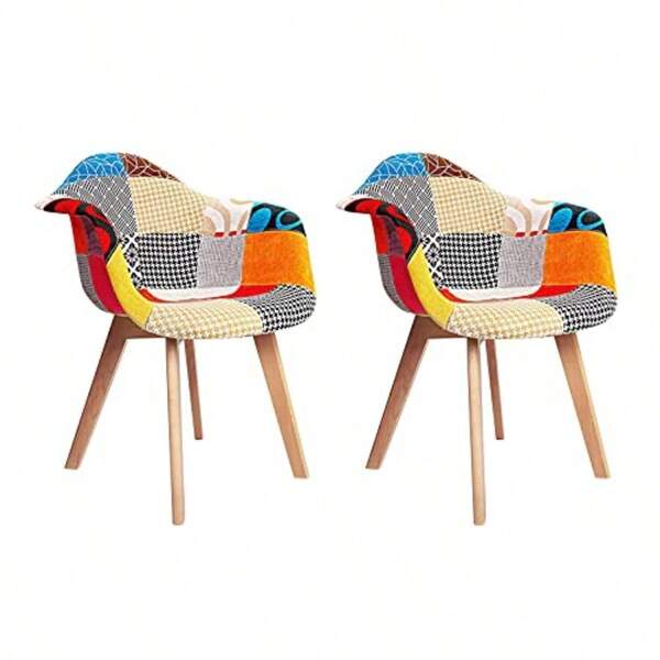Dining Chairs Set Of 2 Vintage Retro Esright Chair Nursing Seats Reading Seating Home Living Room Bedroom Kitchen Cafe Office Furniture Polyester Fabric In 46cm Seat Height