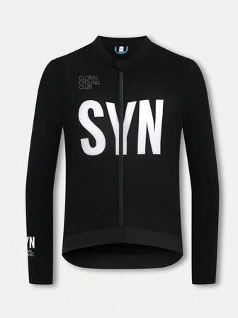 HISERWA (Fitted Style) 1-Piece Athletic-Fit Unisex Long-Sleeve Cycling Jersey Black Cycling Jersey With Small Stand-Up Collar Quick-Dry Moisture-Wicking Fabric Three Rear Pockets Reflective Trim Accents Zipper Closure Lightweight, Fast-Drying Polyester Spandex Blend Suitable For All Seasons Ideal For Sports, Outdoor Activities, And Mountain Biking