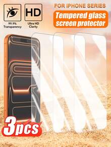 3片装全覆盖钢化玻璃屏幕保护膜，高清，防指纹，防刮花，兼容 17e/17/17 Air/17 Pro/17 Pro Max/15/15 Pro/15 Pro Max/15 Plus/14/14 Pro/14 Pro Max/14 Plus/13 Mini/13/13 Pro/13 Pro Max/12 Mini/12/12 Pro/12 Pro Max/11/11 Pro/11 Pro Max/X/XS/XR/XS Max - 無色 - 查看 11