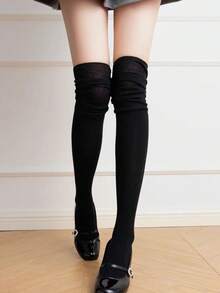 4双装，女士四季皆宜的过膝袜，春秋季长筒袜，孕妇高筒袜，防滑不勒腿袜，冬季保暖舒适袜 - 彩色 - 查看 8