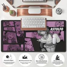 1个高级阿斯托尔福鼠标垫 | 黑骑士鼠标垫 | Fate Apocrypha桌面垫 | Fate Apocrypha | 老婆桌面垫 | 时尚桌面垫，游戏办公鼠标垫，桌面配件，防滑底座和缝边键盘鼠标垫，电脑桌面垫，适用于游戏和办公 - 彩色 - 查看 6