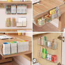 Ultra Clear Wall Mounted Pen Holder, 3-Slot No Drill Organizer, Strong Adhesive Marker & Pencil Storage Rack For Office Desk & Craft Room - Genomskinlig - Visa 5