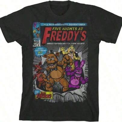 Graphic Cotton T-Shirt Five Nights Sister Location Funtime Freddy Foxy And Men'S Black T-ShirtFive Nights At Freddy'S Celebrate Men'S Black T-ShirtFive Nights At Freddy'S Character Squares Men'S Black T-ShirtFive Nights At Freddy'S Characters Pins Boy'S Black T-ShirtFive Nights At Freddy'S Comic Cover Art Boy'S Black T-ShirtFive Nights At Freddy'S Disintegrating Freddy Fazbear Boy'S Black T-ShirtFive Nights At Freddy'S FNAF Freddy Men'S Black Crew Neck Short Sleeve T-ShirtFive Nights At Freddy'S Freddy Character Sheet Boy'S Black T-ShirtFive Nights At Freddy'S Freddy Fazbear'S Pizza Ad Boy'S Black T-ShirtFive Nights At Freddy'S Neon Green Game Over Boy'S Black T-Shirt,Y2K Halloween Funny Graphic 100 Percent Cotton Tees Y2K,Oversize Plus Size Men's S To 5XL,Summer Tee