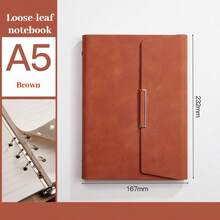 优雅三折皮革笔记本 | 螺旋装订 | 商务人士的挚爱 | 艺术青年的必备单品 | 个人日记伴侣 - 商务会议记录要点，彰显专业精神；个人学习，抒发心情，享受独处；旅行，记录风景和趣事。可拆卸内页，方便整理和添加内容。采用耐用皮革材质。