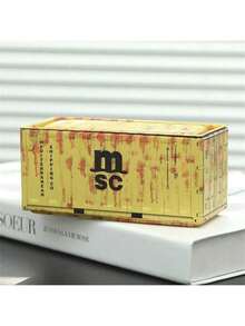 1 Piece, Container Storage Box, Metal Mini Model Display Box, Mini Model Decoration Storage, Collection Display Box, Elegant Storage Box, Suitable For Home Organization, Suitable For Home Storage And Industrial Style Containers (Some Products Do Not Have Patterns) - Multicolor - View 2