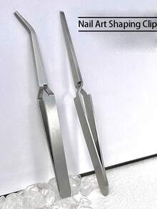 1/2件装多功能美甲塑料夹水晶指甲造型镊子塑形钳玻璃指甲塑形夹光疗指甲