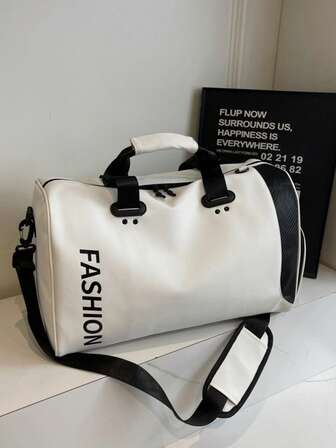 1pc Fashion Large Capacity Tote Bag, Handheld, Shoulder, Crossbody, Compartment Design For Wet & Dry Separation, Suitable For Fitness, Travel, Outdoor Activities