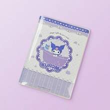 Miniso Caja de regalo de la serie Kuromi de Sanrio, incluye un diario, un clip de diario y notas adhesivas, adecuado para crear cuentas diarias o registros de viaje (1 pieza) - Morado - Ver 2