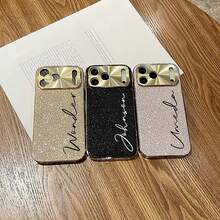 Personalized Initial Name Phone Case, Compatible With IPhone 17/16/15/14/13 Pro Max, Electroplated Starry Glitter Inlaid, Suitable For IPhone 17 Pro Max, Anti-Fall And Scratch, Lens Protection, Ideal Gift For Christmas And Holidays