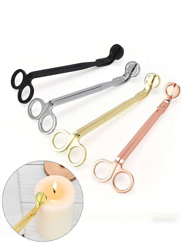 Ensemble d'accessoires de bougie de luxe - Éteignoir à bougie 4 en 1, Ciseaux à mèche, Pince et Plateau, Coffret cadeau élégant pour Noël, Fêtes, Mariages, Aromathérapie et Décoration d'intérieur