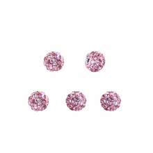 5pcs 3-8mm Internal Thread 1.2/1.6mm Internally Threaded Lip/Cartilage/Septum Rings With Paved Mud Ball Charms, DIY Jewelry Accessories