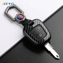 Ốp bảo vệ chìa khóa xe hơi bằng nhựa ABS vân sợi carbon, phù hợp với các dòng xe Peugeot 107, 206, 207, 307 và C1, C2, C3, C4. - Peugeot E - Xem 4