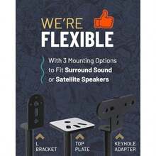 ECHOGEAR - Soportes universales para Altavoces – Altura Ajustable con compatibilidad Universal – Funciona con Vizio, Klipsch, Bose y más, Incluye gestión de Cables integrada, para Sonido(default) - Multicolor - Ver 6