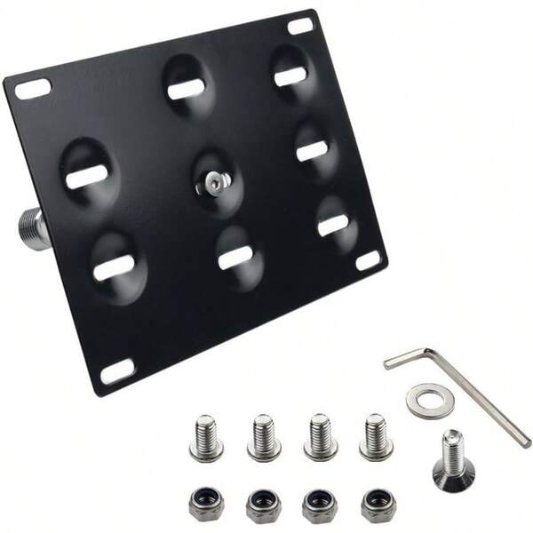 Front Bumper Aluminum JDM Tow Hook License Plate Mount Bracket Holder Bolt On Fits  GT86 Scion FRS BRZ