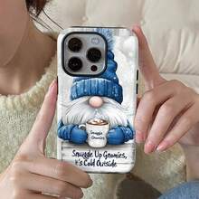 Funda para Teléfono: Navidad Invierno Nieve Elfo Chocolate Caliente Linda Funda de Película 2 en 1 - Diseño de Doble Capa Resistente, Proporciona Excelente Protección, Duradera y Antigolpes, Adecuada para iPhone 16, 15, 14, 13, 12, 11, 8, 7, X, XS, XR, Plus, Pro, Max, SE2, SE3, Regalo de Cumpleaños Perfecto - Colores mixtos 1 - Ver 5