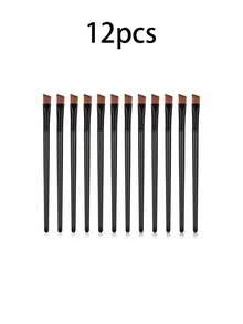 20支/12支/5支斜头刀片眼影刷，眉唇刷，眼影刷，平头晕染刷，眼下细节刷，化妆工具，眼部化妆刷 - 彩色 - 查看 6