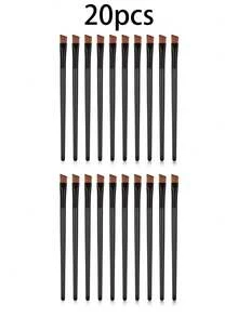 20支/12支/5支斜头刀片眼影刷，眉唇刷，眼影刷，平头晕染刷，眼下细节刷，化妆工具，眼部化妆刷 - 彩色 - 查看 8