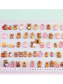 Ultimate Glow-In-The-Dark Capybara Mystery Bag - 12pcs Cute Resin Pendant Set, Suitable For DIY Crafts, Adorable Keychain Accessories And Travel Decor | Surprise Blind Box Gift For Teenagers, Capybara Fans, Christmas And New Year - Multicolor - View 7