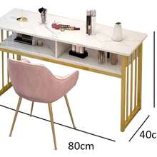 Minimalista mesa de manicura mesa manicurista estéticas blanco, muebles modernos para salón de uñas, diseño simple profesional, mesa funcional ergonómica, accesorio elegante para salón - Blanco - Ver 4