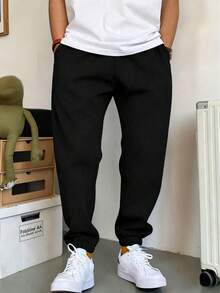 2条装青少年男童保暖内衬运动裤，柔软抗皱，适合室内、室外、运动，春、秋、冬皆宜。 - 黑色 - 查看 5