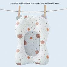 1 pieza Alfombra de baño para bebé, Alfombra de baño para recién nacidos para sentarse y acostarse, Alfombra de baño antideslizante con estampado lindo para bebé, Suministros de baño - Multicolor - Ver 7