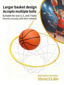 Jungle Animal Toss Game Wall Hanging Frame (4 Styles: Bear/Tiger/Fox/Gray Wolf), Interactive Early Education Throwing Toy For Ages 3+, Foldable & Storable, Family/Kindergarten Gift, Suitable For Christmas/Birthday Party (Balls Not Included) - Multicolor - View 3