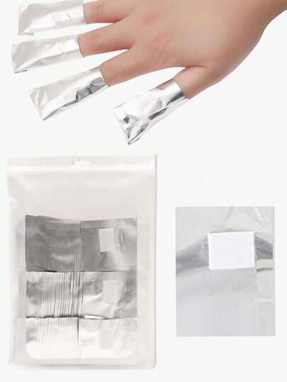 100 Pieces/Nail Bag, Remove Tin Foil Paper, Manicure Kit, Room Decor , Makeup Bag