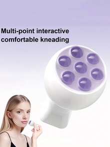 360° Rotating Facial Massage Roller With Synthetic Crystal Balls - Multi-Point Indirect Kneading Tool, Effectively Improves Dull Complexion, Tightens Skin, Minimizes Pores And Promotes Collagen Production. Ergonomic Design, Suitable For Daily Home Skincare. Combines Skincare, Beauty And Durability Functions, Also Applicable For Gua Sha Therapy. - Multicolor - View 8