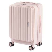 Suitcase, Front-Opening, Carry Case, Capacity Expansion Function, Single-Opening, Shock-Resistant, Ultra-Lightweight, Small Size, Large Capacity, 40L, USB Port, Cup Holder, Hook Function, Zipper Type, Multiple Storage Pockets, 360-Degree Rotation, Quiet, Lightweight Design, Double Casters, Travel, Business Trip, Sc703 - Hồng - Xem 13