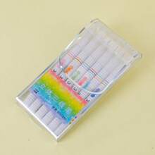 6pcs/Box 3D Triple Line Drawing Pen, Draws 3 Lines Simultaneously, Creative 3-Line 3-Color Marker Pen - Three-line Pen - View 6