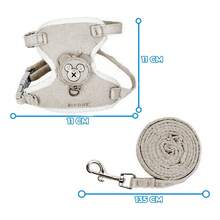 Correa Pechera Tela Ajustable Diseño Osito Mascota Pequeñas - Camel - Ver 3