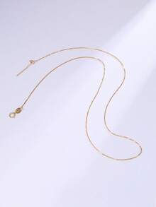 ELSEDES 1条简约时尚的链条项链，长度可调节，适合女性日常佩戴 - 金色 - 查看 4