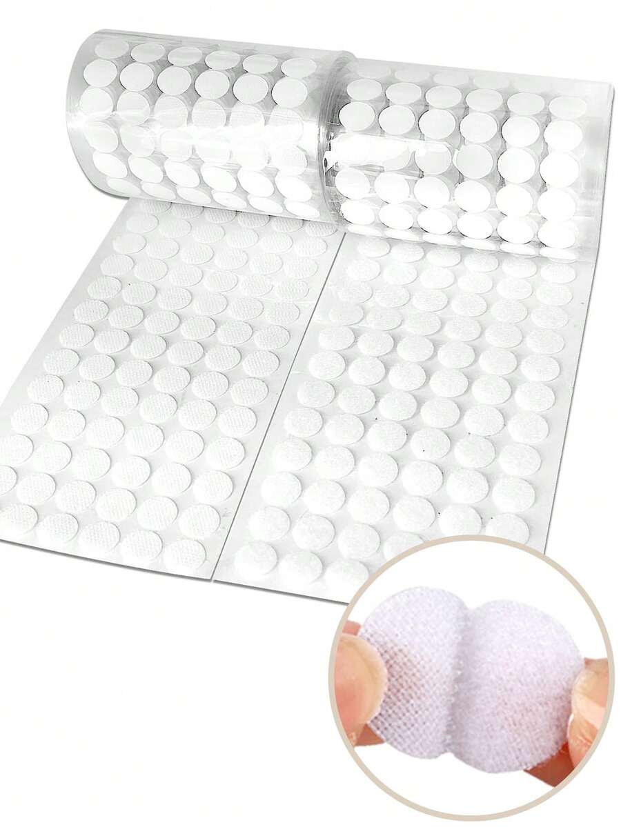 216pcs/108pairs,432pcs/216pairs Strong Sticky Round Nylon Dots,0.59"/0.78" Diameter Dot Sticker Self Adhesive Fastener Tape,Double-Sided Hook & Loop Dots With Waterproof Sticky Glue Tapes,Very Suitable For Classroom, Office, Home - Multicolor - View 1