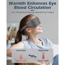 Grehge Eye, Washable Dry Eye Warm Eye Compress with Flaxseed, Eye Heating Pad Stye Sinus Blepharitis MGD Eye Fatigue Gifts Men Women - Gris - Ver 3