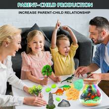 儿童幻想小马工艺品套装 - LED 夜灯遥控瓶，适合 5-10 岁男孩和女孩的彩色生日礼物玩具，圣诞礼物（小配件颜色和款式随机），女孩珠宝盒，女孩礼品盒，恐龙遥控器 - 彩色 - 查看 11