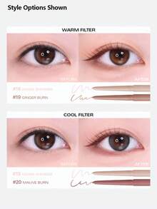 2pcs Automatic Gel Eyeliner Pencil, 20 Color Shades, MAUVE BURN, Gel Eyeliner Pencil, 19 Colors, Quick Dry Smudge-Proof Long-Lasting Super Smooth Eyeliner Pencil, Eyeshadow And Glitter, Multifunctional Lip Liner And Contour Pencil, Korean Eye Makeup, Korean Cosmetics, Holiday Gift, Mother's Day Gift, 0.3g/0.01oz - Two packs 20 - 查看 4