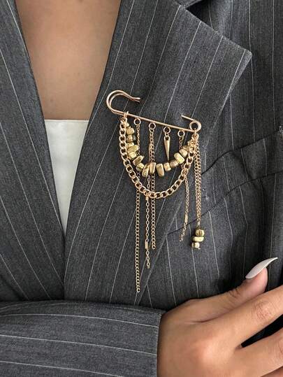 1 broșă cu ciucure cu stras, protector multifuncțional pentru pantaloni, accesoriu zilnic versatil, decor unic