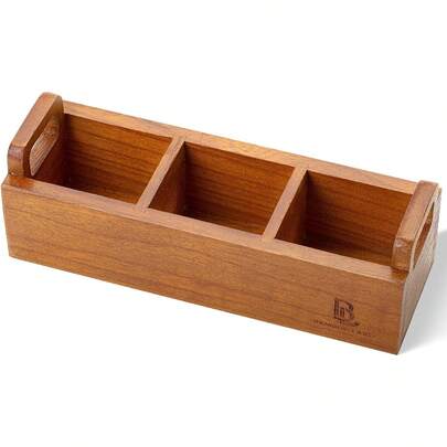 High-Quality Goods LAND - Tea Bag Organizer, 3 Compartments, Wooden Tea Bag Holder Organizer, Gifts NTZ3