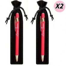 Customized Luxury Soft-Touch Ballpoint Pens With Black Pencil Cases - Personalized Writing Tools, Suitable Names And Company Websites, Perfect Gifts For Men, Anniversaries, Birthdays, And Graduation Season Presents,New Job, Office Supplies - Multicolor - View 35