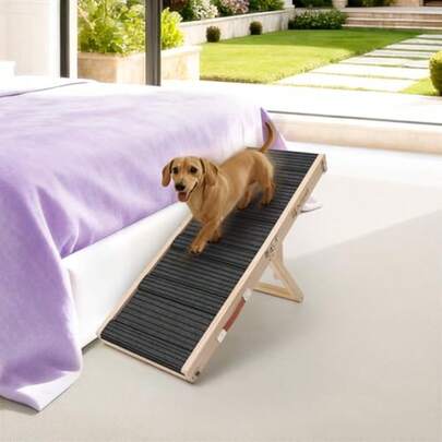 Dog Ramps For Small Dogs Folding Dog Ramp For Couch Bed Portable Pet Ramp For Cats Adjustable Height 21 Up To 35lbs