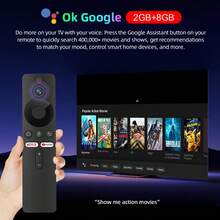 G96 TV Stick Android13.0 Ram 2GB ROM 8GB Dual-Band Player Bluetooth Voice TV BOX - Black - View 4