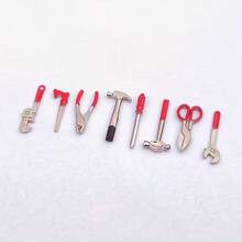 2/4/8pcs Mini Toolbox Metal Alloy Tool Set, Suitable For Repairing 1:12 Scale Mini Models, Ideal For DIY Dollhouse Accessories And Miniature Scenes, Great Choice For Halloween/Thanksgiving/Christmas Gifts. - Multicolor - View 4